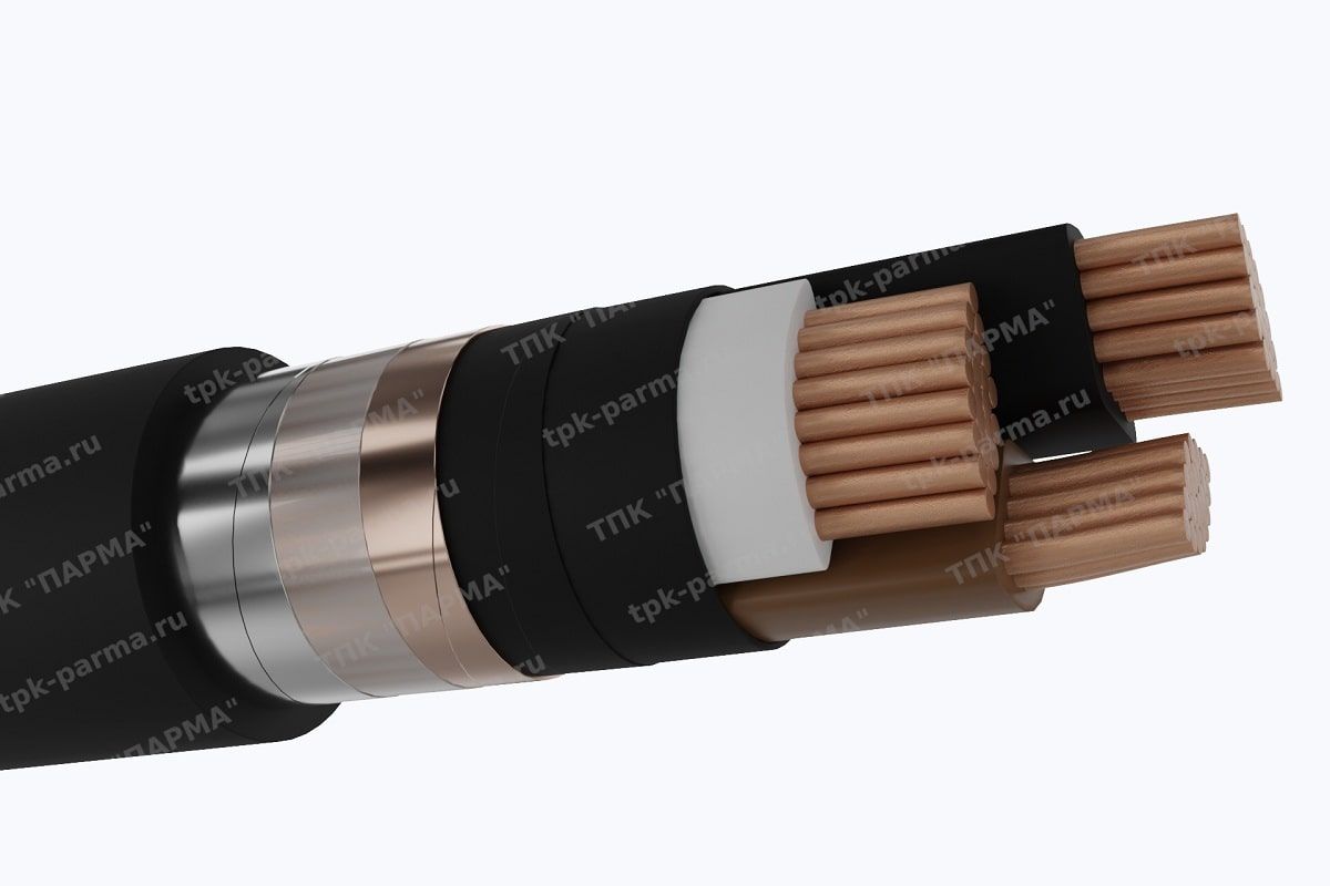 Фотография провода Кабель ПвБПнг(A)-HF 3х300/120 - 10кВ